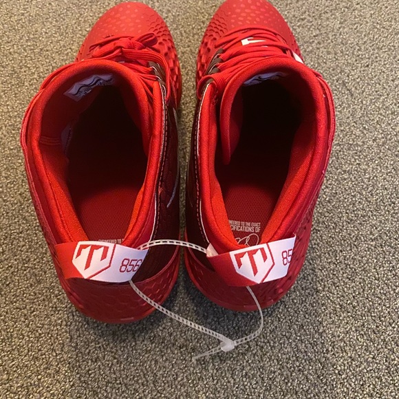 Nike Force Zoom Trout 5 Pro Baseball Cleats Red - Picture 3 of 5